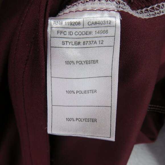 Adidas Jacket Size Medium Mississippi State 1/4 Zip Windbreaker Burgundy Red - Picture 8 of 12